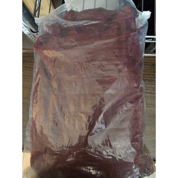 Maroon Mens Hoodie Sweatshirt with Squares Size Medium - Picture 5 of 9